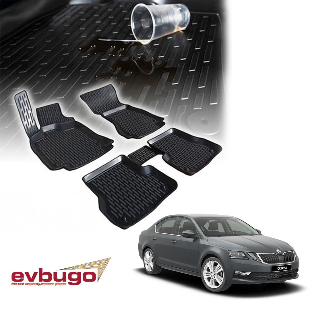 3D PASPAS SİYAH SKODA RAPID 2012+